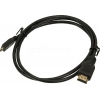 Кабель Micro HDMI (m)/HDMI (m) 1м. Позолоченные контакты черный