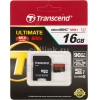 Флеш карта microSDHC 16Gb Class10 Transcend TS16GUSDHC10U1 Ultimate + adapter