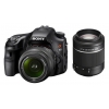 PhotoCamera Sony Alpha SLT-A65X kit black 24,3Mpix 18-55(II) 55-200 3" 1080p SDHC turLCD Набор с объективомLi-Ion (SLTA65X.CEE2)