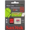 Флеш карта microSDHC 16Gb Class10 Sandisk SDSDQUI-016G-U46 Ultra + SD Adapter 30MB/s