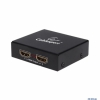 Разветвитель HDMI Cablexpert, HD19F/2x19F, 1 компьютер=>2 монитора, Full-HD, 3D, 1.4v, каскадируемый (DSP-2PH4-001)