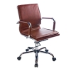 Кресло руководителя Бюрократ CH-993-Low/Brown низкая спинка коричневый искусственная кожа крестовина хром