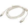 Кабель Buro USB A(m) USB B(m) 1.8м (USB2.0-AM/BM-1.8M-MG) феррит.кольца серый