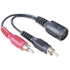 Адаптер Hama 5pin DIN(f)-2xRCA "тюльпан"(m) черный (H-43338)