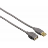 Кабель USB2.0 Hama A-A (m-f)1.8m позолоченные контакты экранированный серый (H-53713) (00053713)