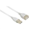 Кабель USB2.0 Hama A-A (m-f) 3m позолоченные контакты экранированный белый (H-78466) (00078466)