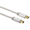Кабель USB2.0 Hama A-B (m-m) 1.5m позолоченные контакты белый/светло-серый (H-53200) (00053200)
