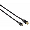Кабель USB2.0 Hama A-miniB (m-m) 0.5m позолоченные контакты двойное экранирование черный (H-53733) (00053733)