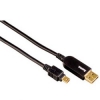 Кабель USB2.0 Hama A-mini B (m-m) 1.8m позолоченные контакты черный (H-54553)