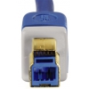 Кабель Hama H-39671 USB 3.0 A-B (m-m) 1.8 м  экран. 5 Гбит/с не совмест. с устр. USB 2.0 3зв синий (00039671)
