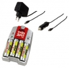 Зарядное устр. Hama H-87070 Delta Solid Quick Charger для 2/4 аккум. AA/AAA кабель прикуривателя 12В (00087070)