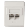 Розетка Hama H-41585 LAN 2x 8p8c (RJ45) (f) CAT5e накладная белый (00041585)