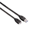 Кабель Hama H-74244 Micro USB 3.0 A-mini B (B 5Pin) (m-m) 1.8 м экранированный черный