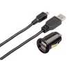 Зарядное устройство Hama H-93772 автомобильное USB+ Mini USB черный (00093772)