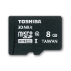 Флеш карта microSDHC 8Gb Class10 Toshiba SD-C008UHS1(6A + adapter (мин.кол.5)