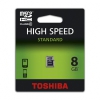 Флеш карта microSDHC 8Gb Class4 Toshiba THN-M102K0080M2 M102 + adapter