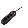 Сетевой удлинитель Hama H-108888 3м (3 розетки) черный (00108888)