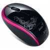 Мышь Genius Traveler 9000 Tattoo черный/розовый оптическая (1200dpi) беспроводная USB (2but) (31030080101)