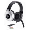 Наушники Genius HS-05A silver/black с микрофоном Мониторные 20Гц-20кГц рег.гр 105дБ 32Ом 1.8м (31710011100)