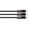 Кабель YUV 3xRCA Avinity H-107479 (m-m) 2м black позолоченные контакты (00107479)