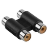 Адаптер Hama H-43483 2xRCA "тюльпан" (f-f) черный (00043483)