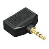 Адаптер Hama H-43400 2х3.5 мм Jack (f) -> 3.5 мм Jack (m) позолоченные контакты 3зв черный (00043400)