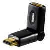 Адаптер Hama H-83089 HDMI (m-f) вращающийся позолоченные контакты 3зв черный (00083089)