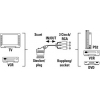 Адаптер Hama H-43467 Scart (m) (in/out) - 3xRCA "тюльпан" (f) черный  (00043467)