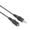 Кабель аудио Hama H-34055 Jack 3.5 (m)/Jack 3.5 (f) 5м. черный (00034055)