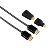 Кабель Hama H-83071 HDMI (m-m) 1.5 м с набором адаптеров: HDMI D Micro (m)/C Mini (m) - HDMI A (f) (00083071)