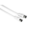 Кабель антенный Hama H-11902 Coax (m)/Coax (f) 5м. белый (00011902)