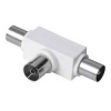 Сплиттер антенный Hama H-43158 Coax (f)/2xCoax (m) белый (00043158)