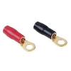 Клемма Hama H-43835 круговая сечение 16кв.мм позолоченные контакты 2шт черный/красный (00043835)