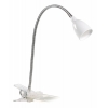 Светильник настольный Бюрократ DEL-015White на прищепке светодиодная (LED) (в комплекте) белый 2.5Вт 250Лм металл+пластик