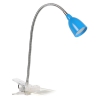 Светильник настольный Бюрократ DEL-015Blue на прищепке светодиодная (LED) (в комплекте) голубой 2.5Вт 250Лм металл+пластик