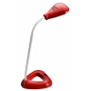 Светильник настольный Бюрократ DEL-010Red на подставке светодиодная (LED) (в комплекте) красный 3Вт 300Лм металл+пластик