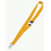 Шнур для бейджа Durable 8137-04 44х2см карабин+боковой замок шнур:желтый текстильный (упак.:10шт)