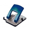 Дырокол Kw-Trio Stylish Heavy Duty 976GR/BLU макс.:40лист. металл синий/серый отв.:2 с линейкой