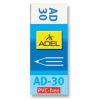 Ластик Adel OFFICE 227-0767-000 45x19x12мм каучук белый прозрачный пластик. чехол (мин.кол.30)