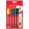 Фломастеры для ткани Faber-Castell 159505 в блистере 5 цветов