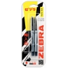 Ручка-роллер Zebra ZEB-ROLLER BE& DX5 0.5мм игловидный пиш. наконечник черный/черный блистер (2шт) (мин.кол.15)