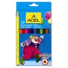 Карандаши цветные Adel JUMBO HEXA 211-9510-000 шестигранные d=5.4мм 12цв. коробка/европод. (мин.кол.6)