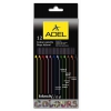Карандаши цветные Adel BlacklineNB 211-2316-000 шестигранные черное дерево d=3мм 12цв. коробка/европод. (мин.кол.12)