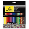 Карандаши цветные Adel BlacklinePB 211-2362-000 черное дерево d=3мм 24цв. цветной корпус коробка/европод. (мин.кол.6)