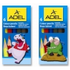 Карандаши цветные Adel Colour 211-2335-000 шестигранные d=3мм 6цв. короткие коробка (мин.кол.24)
