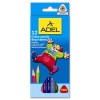 Карандаши цветные Adel Colour TRIO 211-3315-007 трехгранные d=3мм 12цв. коробка/европод. (мин.кол.12)