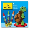Масляная пастель Adel Colour 228-0811-000 круглые 8цв.д.10мм картон.кор. (мин.кол.24)