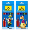 Карандаши цветные Adel Colour 211-2315-007 шестигранные d=3мм 12цв. 2 дизайна упаковки коробка/европод. (мин.кол.12)
