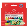 Карандаши восковые Faber-Castell Jumbo круглые 120012 в картонной коробке 12 цветов