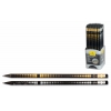Карандаш чернографит. Adel BlackLine SIL-GOLD NET 203-1156-004 HB черное дерево ластик сереб/зол.рис (мин.кол.72)